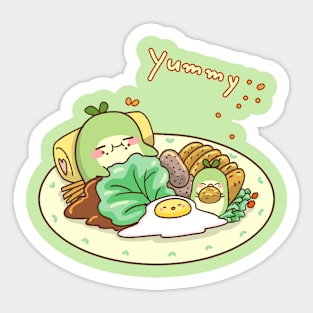 yummy and sleep Sticker